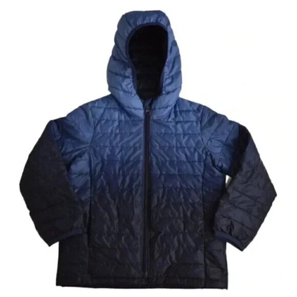 Gap Puffer Jacket Coat Ombre Hooded Blue Lightweight Size XS - Picture 1 of 8